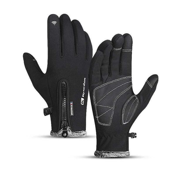 Ski Gloves Waterproof Full Fingers Gloves Black Warm Touch Screen Outdoor Sports Running Motorcycle Ski Cycling Winter z241113