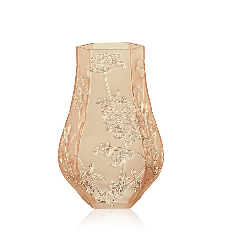 Lalique Ombelles Gold Luster Vase