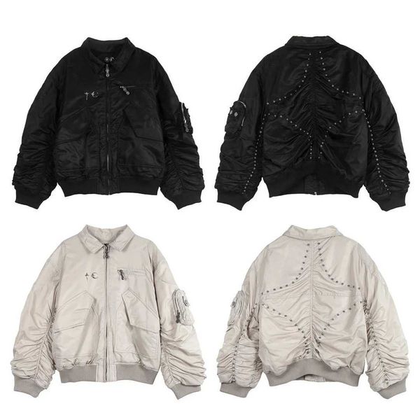 Men&#039;s Jackets 2024fw Thug Club Metal Rivet Bread Down Jacket Parkas Men Women Best Quty Baseball jersey Wearable Outerwear Cost T250106