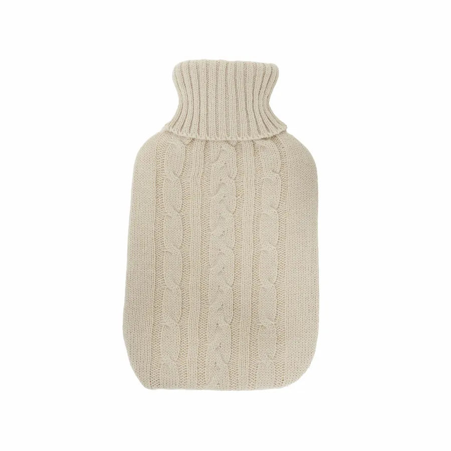 Karaca Home Knitting Hot Water Bottle and Cover, 2L, Beige
