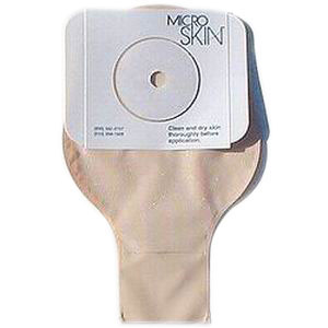 1 Pc 11" Drainable Pouch w- Microskin Barrier and Microderm Plus Washer, Press 'n Seal Closure, 1 1-8"
