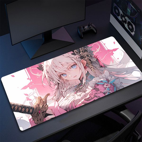 Anime Girls Rubber Mouse Pad Kawaii Non-Slip Desk Mat Cute Large Gaming Mousepad Gamer HD Print Mouse Mat Game Keyboard Pads XXL