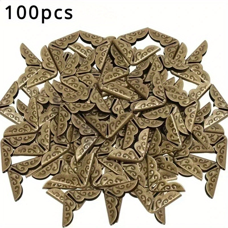 TEMU 100pcs Scrapbooking Albums Corner Protectors Menus Folders Card File Menu Metal Books Corner Protectors Crafts Decoration Protective Angle