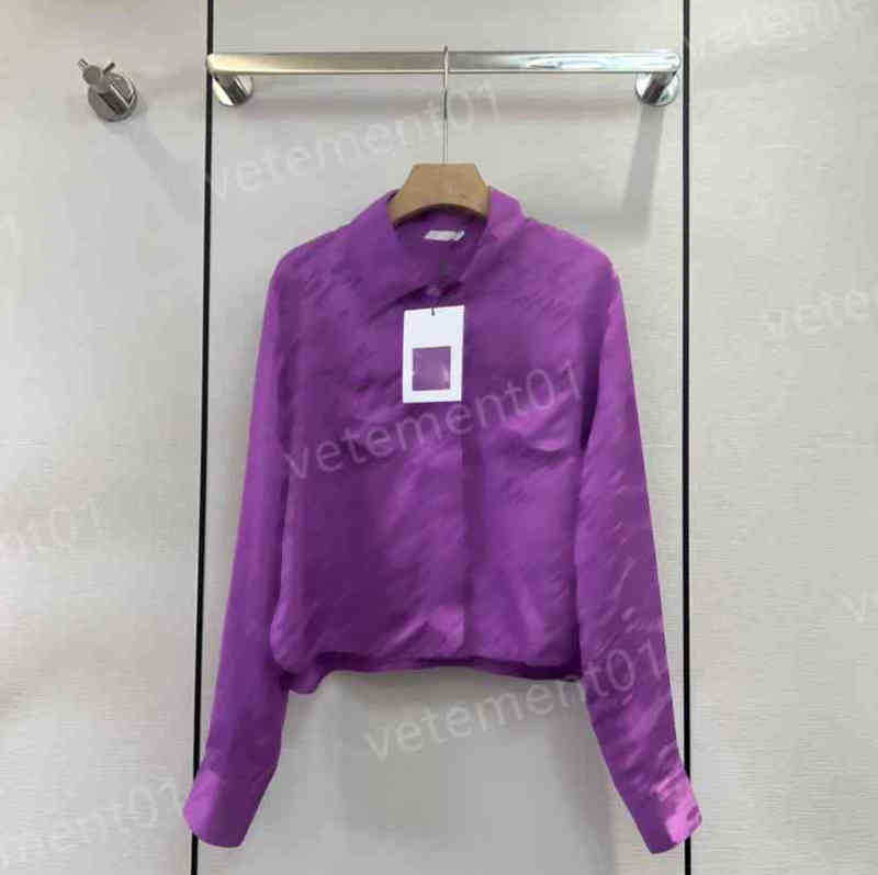 Womens Blouses Pre-Fall Fashion Lazy Style Loose Logo Print Shirt Luxury Designer Shirts For Women Clothing 0912