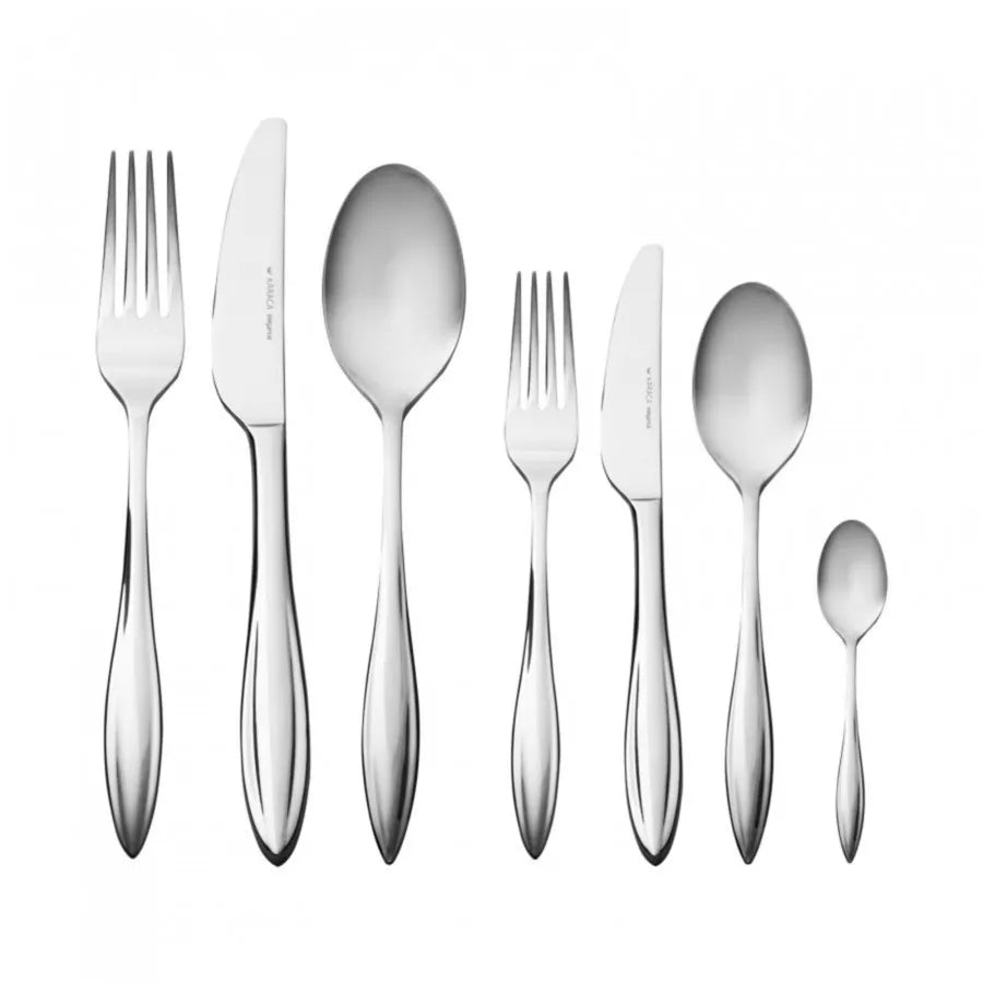 Karaca Costa 84-Piece Stainless Steel Cutlery Set for 12 People, Silver