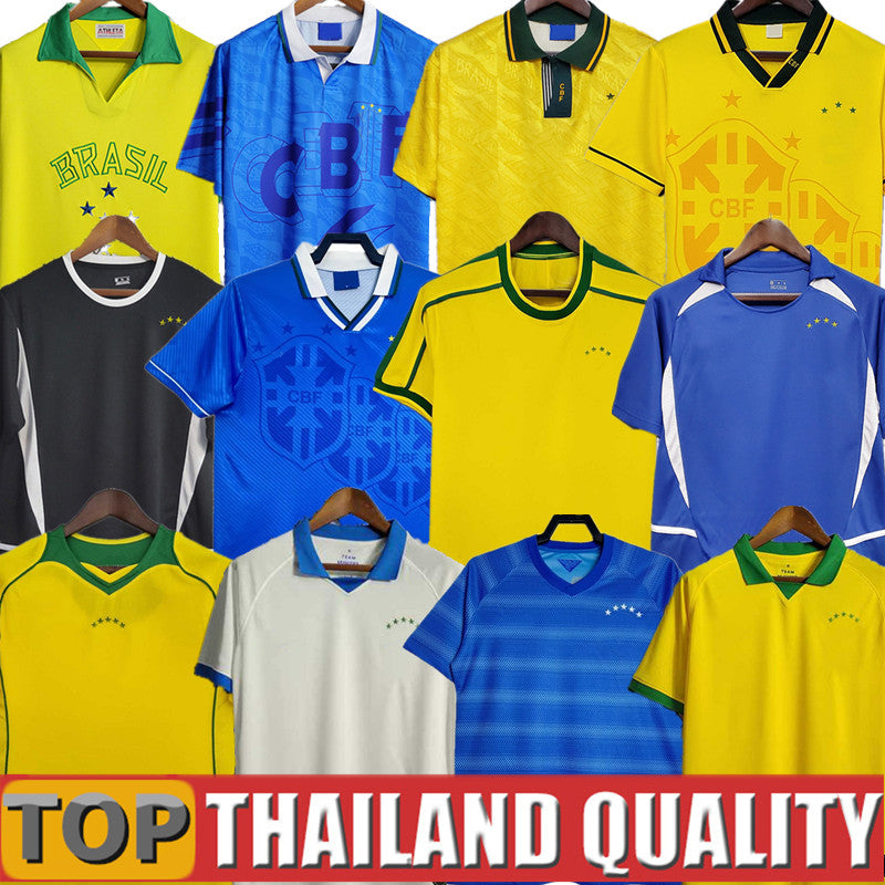 1970 1978 1998 retro Brasil PELE soccer jerseys 2002 Carlos Romario Ronaldo Ronaldinho shirts 2004 1994 2006 RIVALDO ADRIANO KAKA 1988 2000 2010 VIN