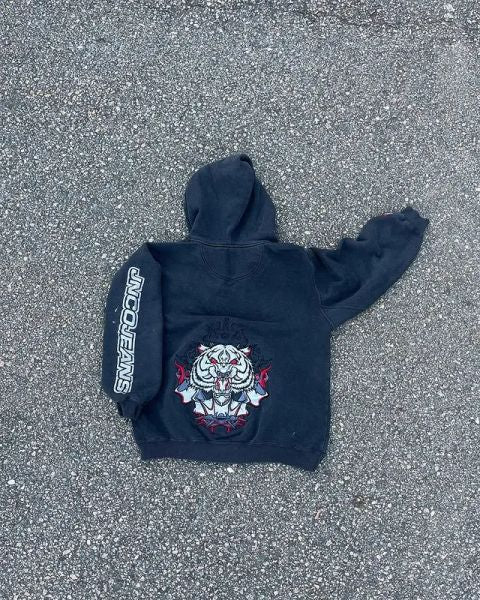 Streetwear JNCO Hoodie Y2K Hip Hop Retro Graphic Oversized Hoodie Sweatshirt Mens Womens Harajuku Gothic Pullover Hoodie Clothes