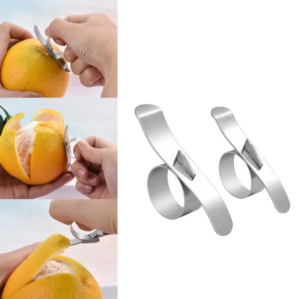 Open Peelers Easy Orange Peeler Stainless Steel Lemon Parer Citrus Fruit Skin Remover Slicer Peeling Kitchen Gadget