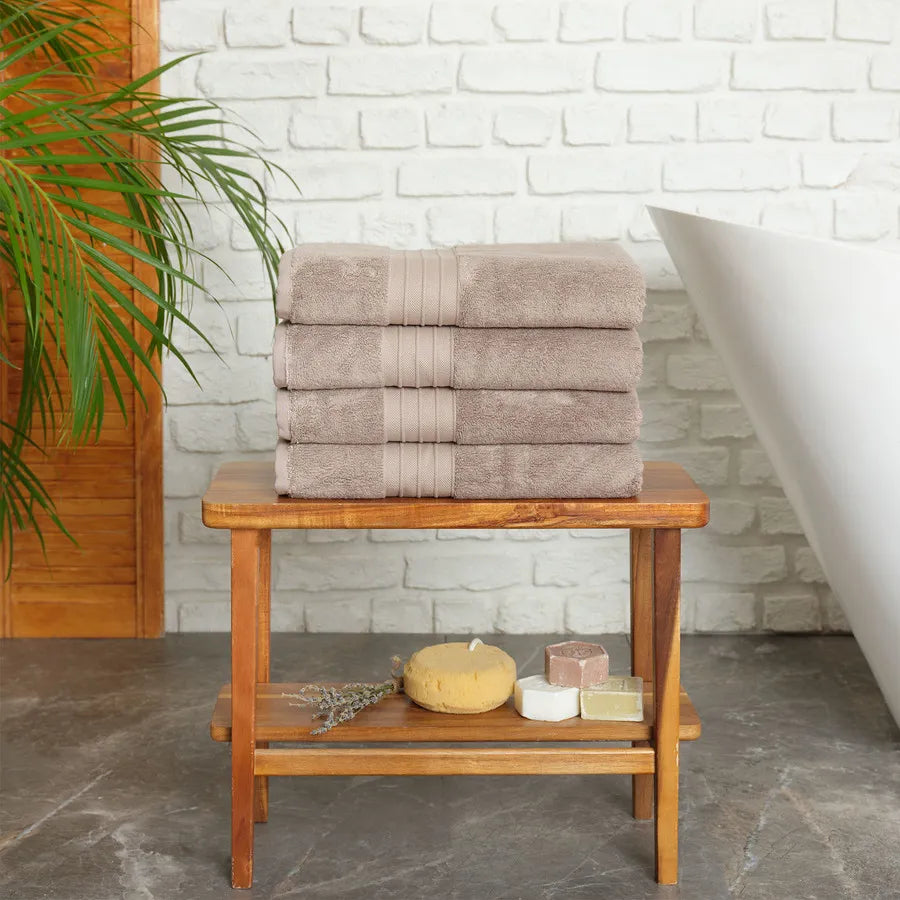 Karaca Home 100% Turkish Cotton Bath Towel Set, 4 Piece, 85cmx150cm