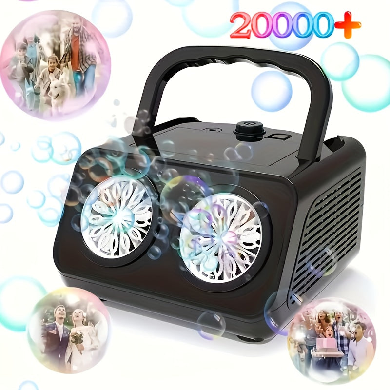 TEMU Automatic Bubble Machine, With 2 Fans, 20, 000+ Bubbles Per Minute. Electric Bubble Machine, Suitable For , Applicable For Outdoor And Party