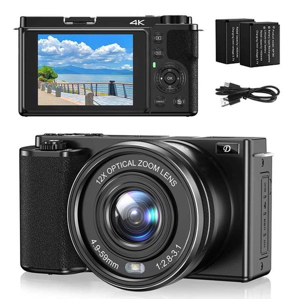 Komery 12X optical zoom DSLR camera 4K 64MP high-definition digital camera for photography autofocus WiFi video VLog network camera M240831