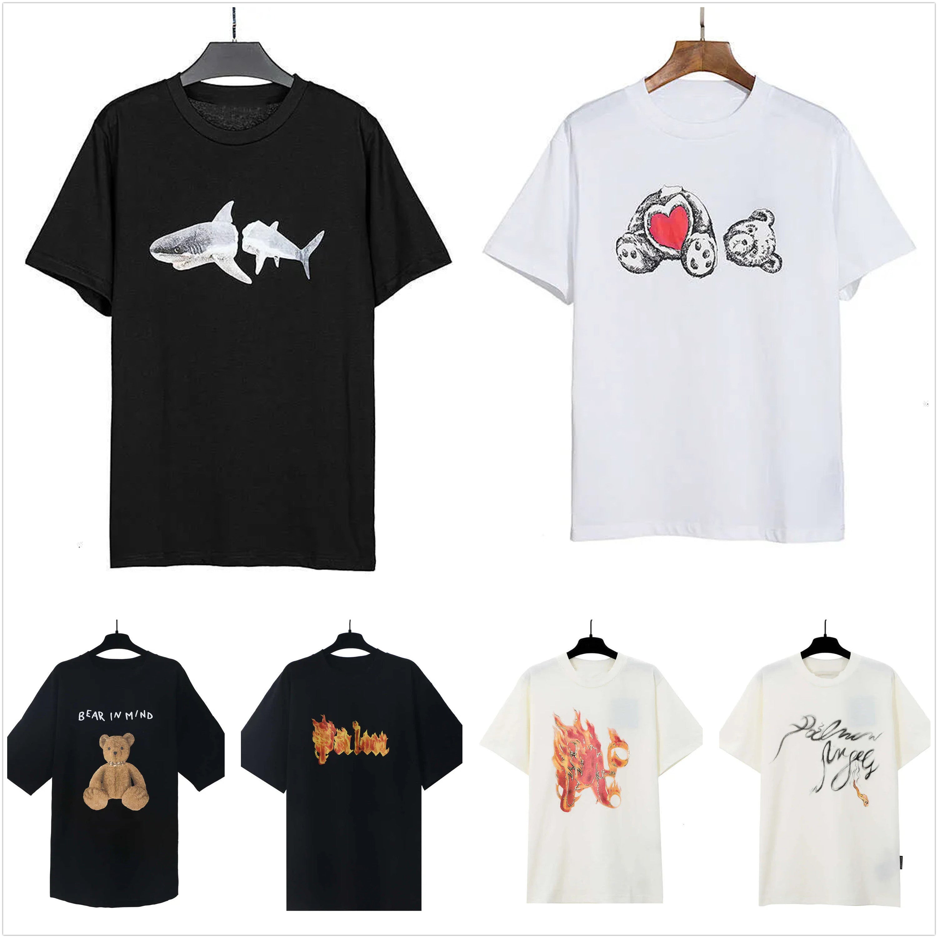men tshirts designer clothes t shirt Banner bear print alphabet graffiti graphic tee t-shirt dropped shoulder sleeves shirts oversized fit Breathabl