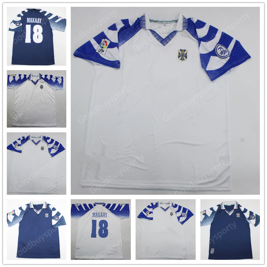 9798 Tenerife CD soccer jerseys Makaay Jokanovic Pablo Paz FELIPE Elady Shashoua Mollejo football shirts ENRIC GALLEGO MO DAUDA KLUIVERT CAVANI ILAI