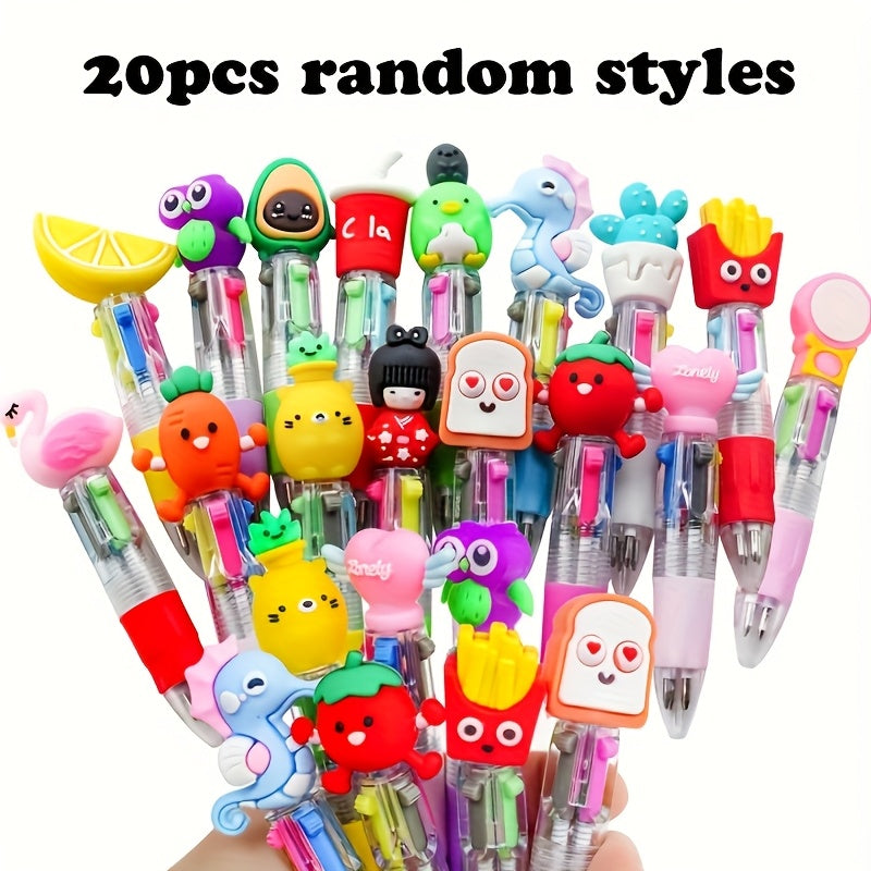 TEMU Halloween Gifts 19-20 Cute Cartoon Four- Four-color Ballpoint Pens