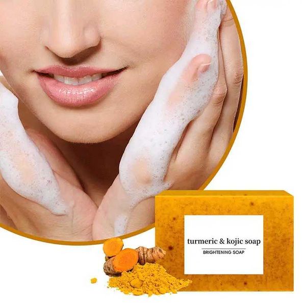 100g Kojic Acid Dark Spot Remove Soap For Cleaning The Face Oil Control Even Tone Skin Products Natural Turmeric Soap Bar New M240906