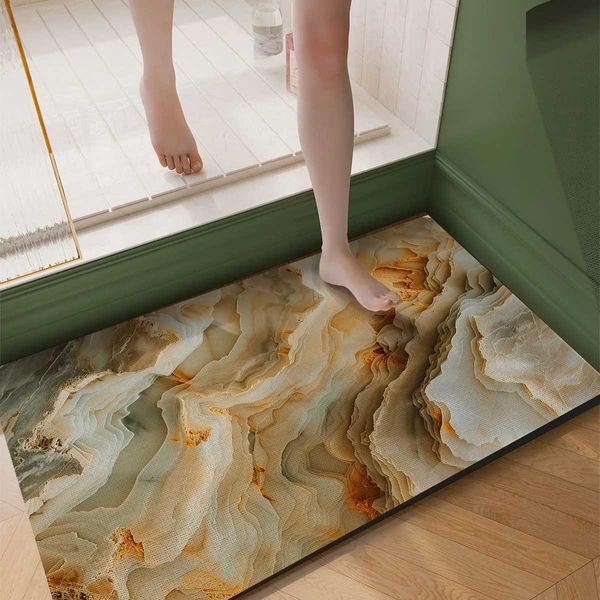 Super Absorbent Bathroom Foot Mat Quick Dry Bath Mats Non-slip Bathroom Rug Shower Carpet Toilet Pad Doormat WashableM240816