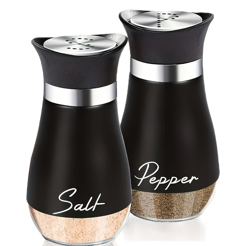 TEMU Salt And Pepper Shaker Set, 4oz Salt And Pepper Shaker With Stainless Steel Lid For Kitchen Utensils Cooking Counter, Rv, Camping, Barbecue,