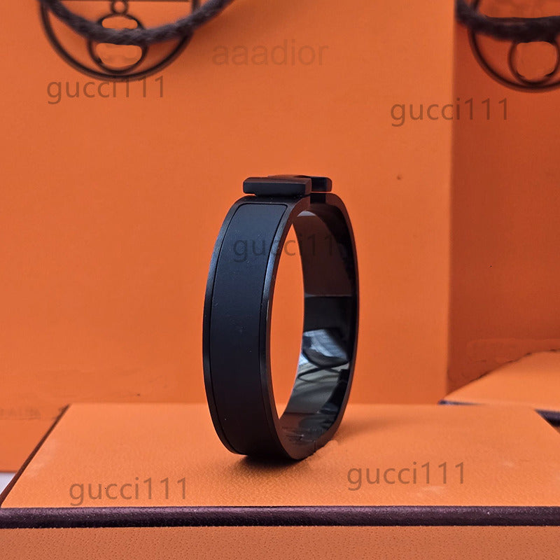 Classic Bracelet 12MM Mens Womens Black Bracelet Electroplated 18k Gold Bracelet Wide Womens Designer Jewellery Size 17-19 8QV0 H