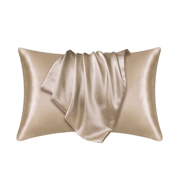 Pillow Case Pillowcase Silk Pillowcase Silk Satin Hair Beauty Pillowcase Comfortable Pillowcase Home Decoration Full Standard-Queen 1PC 2408