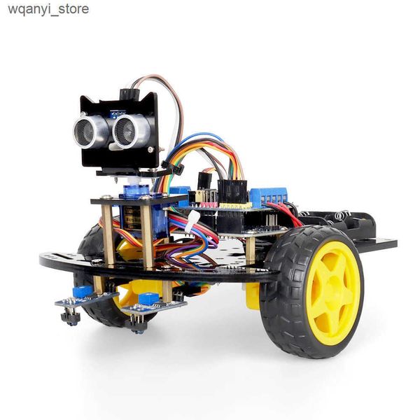 Electronics Robots 2WD intelligent robot car kit for Arduino programming project line tracking complete electronic kit for STEM education se
