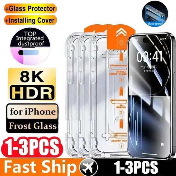 Cell Phone Screen Protectors 1-3Pcs Oleophobic Coating Dust Free Easy Installation Screen Protector for IPhone 13 11 12 14 15 Pro Max XR 16