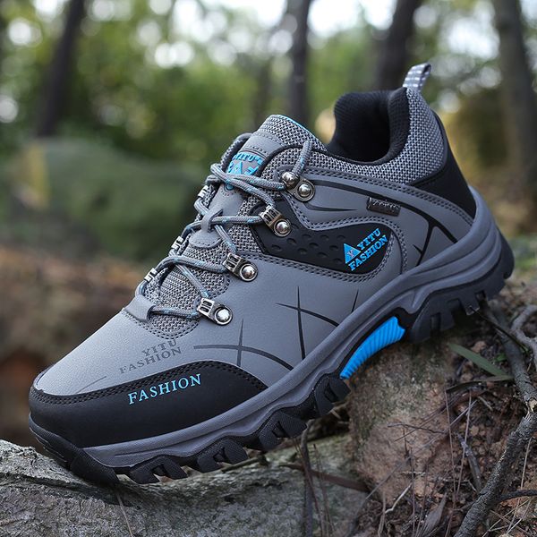 Snow Winter Waterproof Leather Sneakers Super Warm Men Platform Outdoor Male Hiking Boots Work Shoes Plus Size 6868