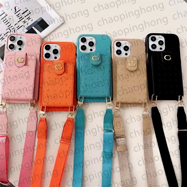For iphone 15 Pro Max Phone Case Designer Crossbody Wallet Card Holder Apple iPhone 14 Pro 13 12 11 XS X 15 Plus Case Samsung Galaxy s23 ult