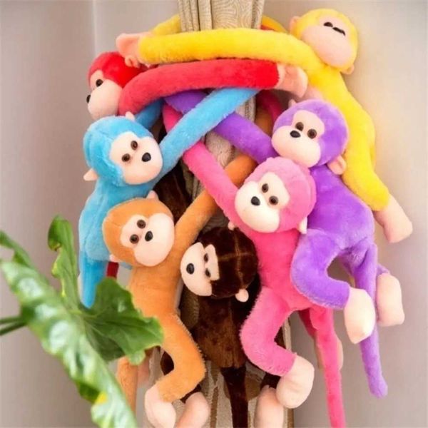Animal Doll Dolls For Kid Anti-Collision Banana Monkey Doll Long Arm Monkey Plush Toys Monkey Plush Toy Monkey Stuffed Doll Y240817