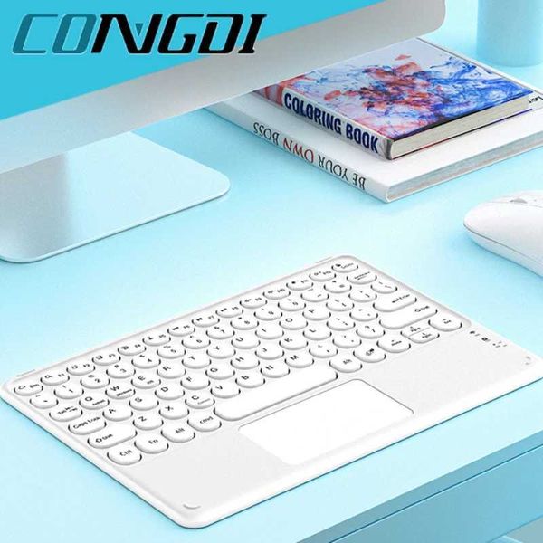 Keyboards Rechargeable Wireless Keyboard Bluetooth-compatible Touchpad Gaming Keyboard for Phone Samaung PC Tablet iPad Slim Keyboards z2411
