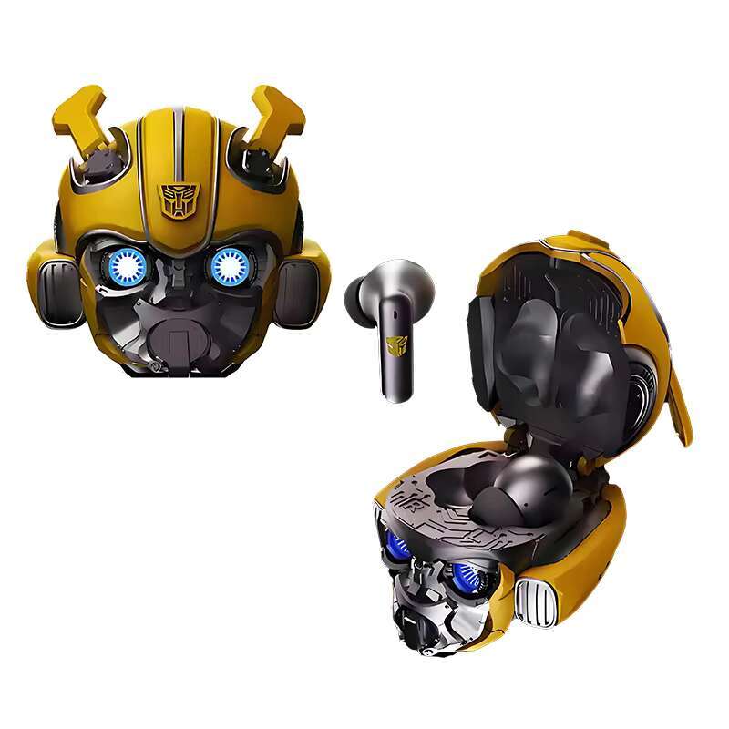 TRANSFORMERS Earbuds H1 High-Quality Genuine Bluetooth Earphone Cool Bumblebee -shaped Headset High Quality Zinc Alloy