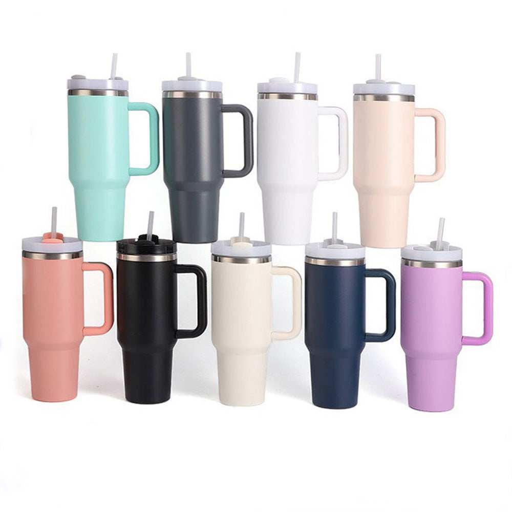 1Pcs H2.0 Plus New 40 oz stainless steel tumblers with handle lid straw big capacity beer mug water bottle outdoor camping vacuum insulated drinking