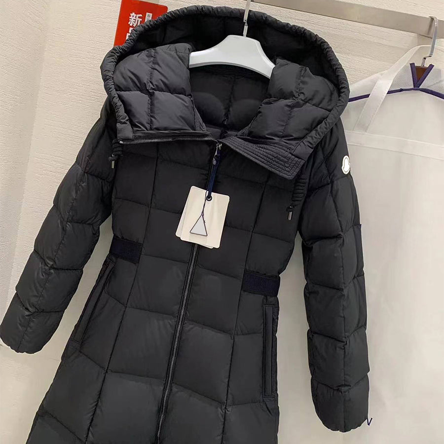 Designer Long Down JacketClassic Men And Women Leather Collar Down Jacket Plush insulation long Down Jacket Slim Fit Skirt Thick Down Jacket