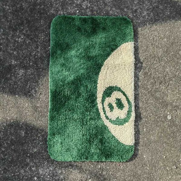 Green 8 Ball Doormat Carpet Tufted Rectangle Non-slip Bath Mat Soft Plush Fullfy Rug Home Decor Living Room Bedroom Floor MatXJ241101