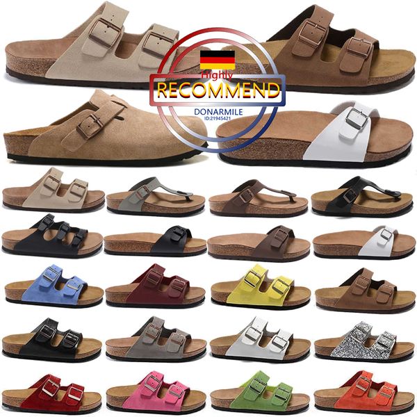 Best quality mens women designer fashion platform slippers slides soft suede taupe mocha white pink scuffs clogs sandals autumn slipper leat