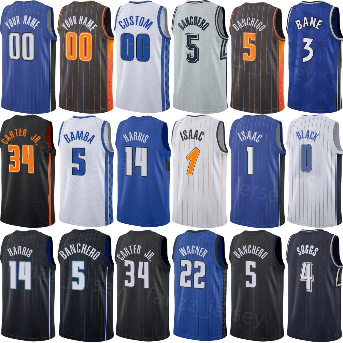 Print Desmond Bane Jersey 2025 2026 Draft Basketball Woman Youth Man Jase Richardson 11 Cory Joseph 10 Jonathan Isaac 1 Gary Harris 14 Paolo Bancher