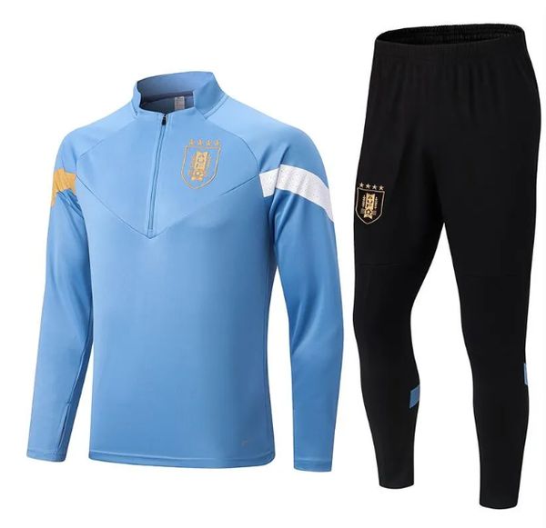 24 25 Treinamento de futebol francês do Uruguai Men Masculino Crianças 2025 Manga Longa Sports Sportswear Young Sobrevagação