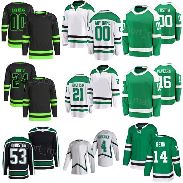 Men Kids Women Hockey 21 Jason Robertson Jersey 14 Jamie Benn 16 Joe Pavelski 24 Roope Hintz 4 Miro Heiskanen 91 Tyler Seguin 53 Wyatt Johns
