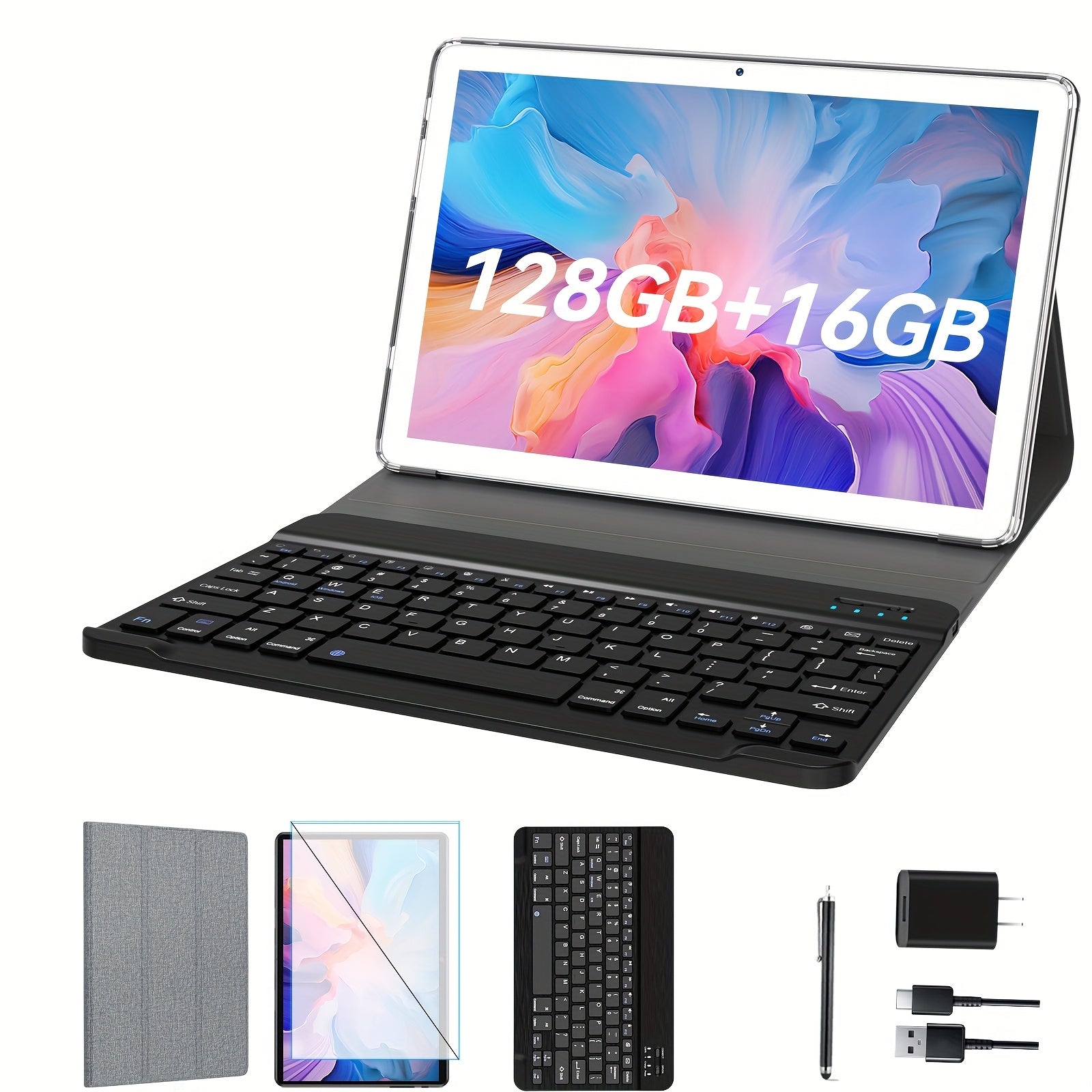 TEMU 2024 Newest 13 Tablet, Tablet 10 Inch, 128gb Storage, 16gb (8+8virtual), -core Processor, Tablet With Keyboard And Case, 5g Wifi, Wireless