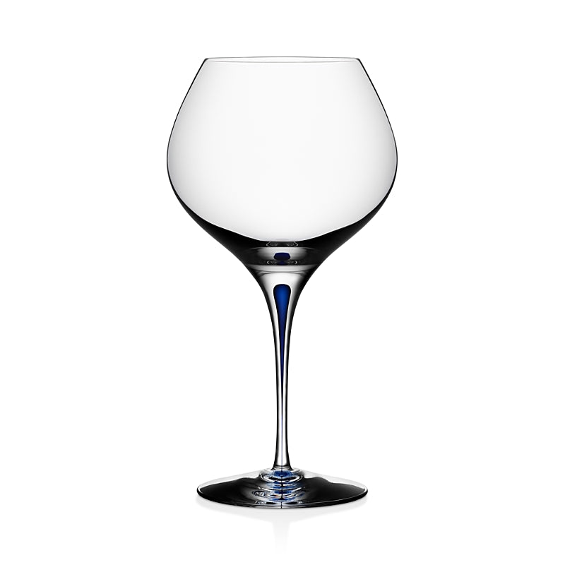 Orrefors Intermezzo Blue Bouquet Red Wine Glass