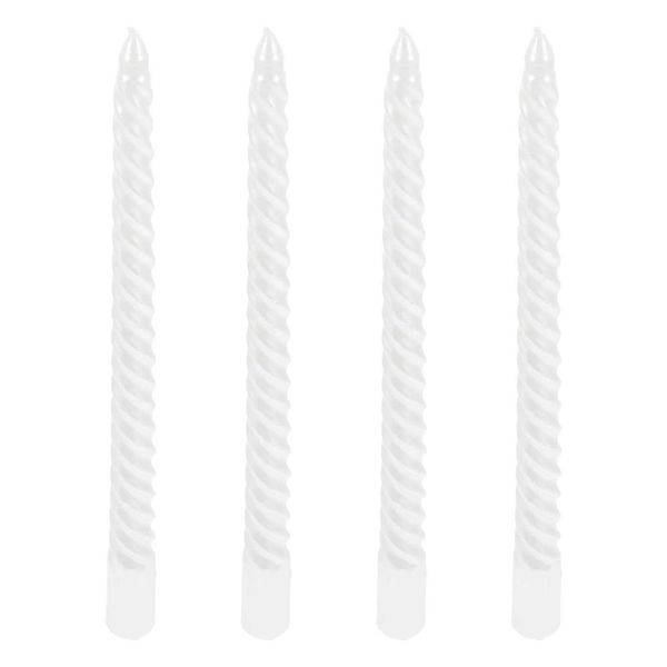 4 Pcs Threaded Long Stem Candles Pole Paraffin Rustic Wedding Decorations Cake Table Banquet White sails Wax Y240815