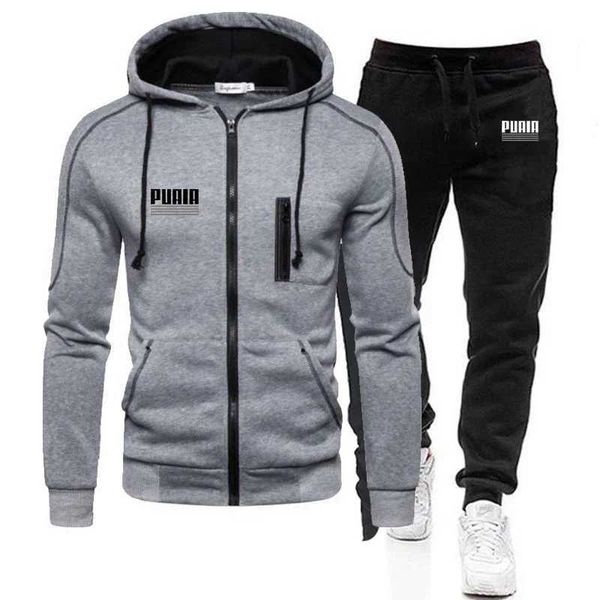 Men's Tracksuits Men Jacket Tracksuit Casual Sports Sport Mens Set 2023 Inverno de outono Duas peças Sportswear Plus calças S25103