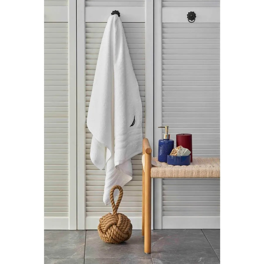 Nautica Home Crew 100% Turkish Cotton Bath Towel, 70cmx140cm, White