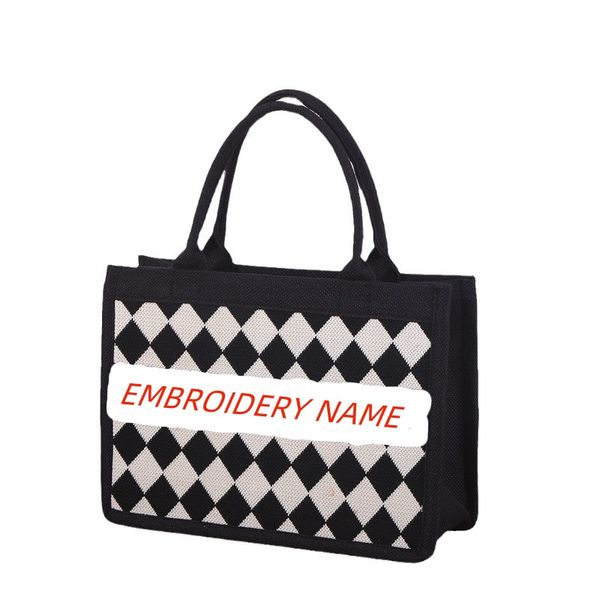 3D CUSTOMIZABLE EMBROIDERY NAME TOTEs Handbag Designer Bag Give away internal plug-ins