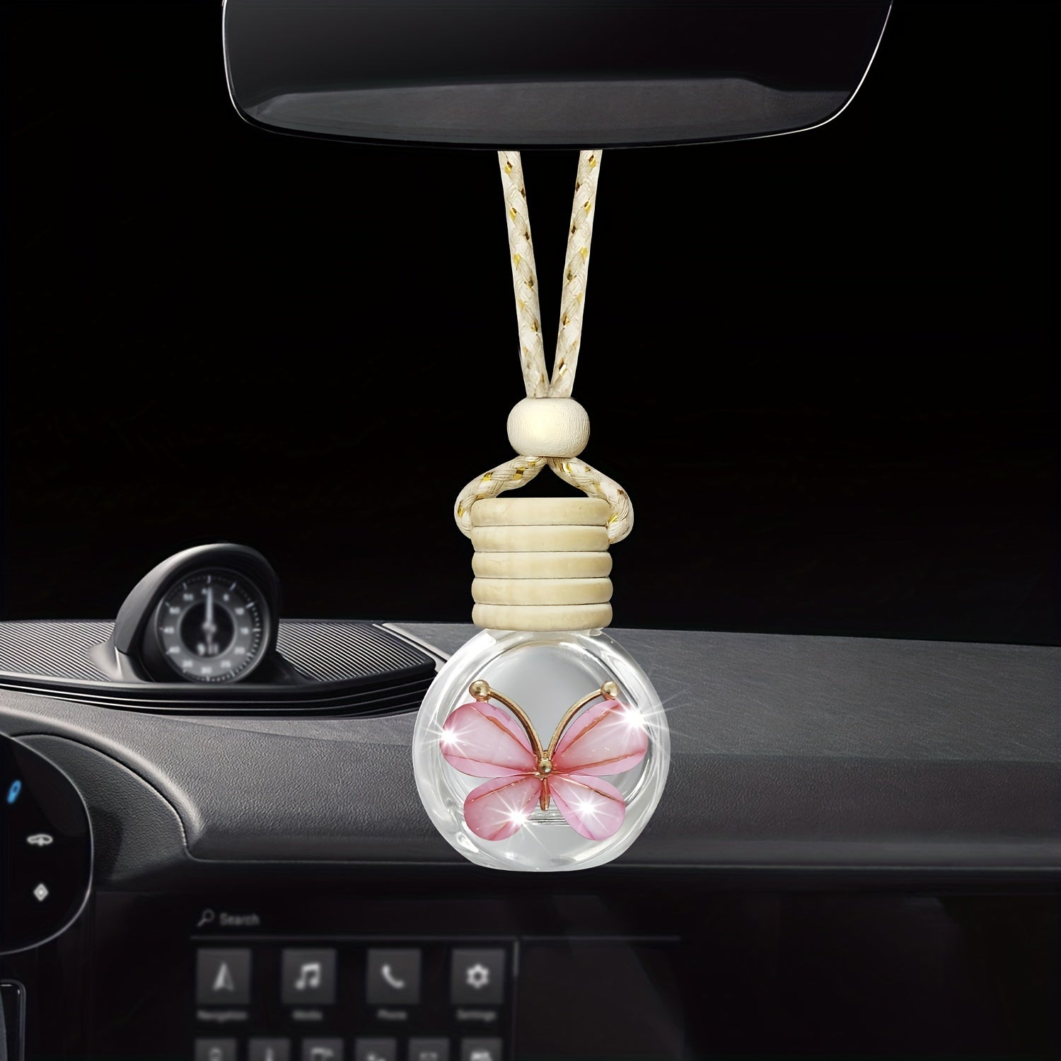 TEMU A Sparkling -shaped Diffuser, A Decorative Car Air Freshener, A Transparent That With .