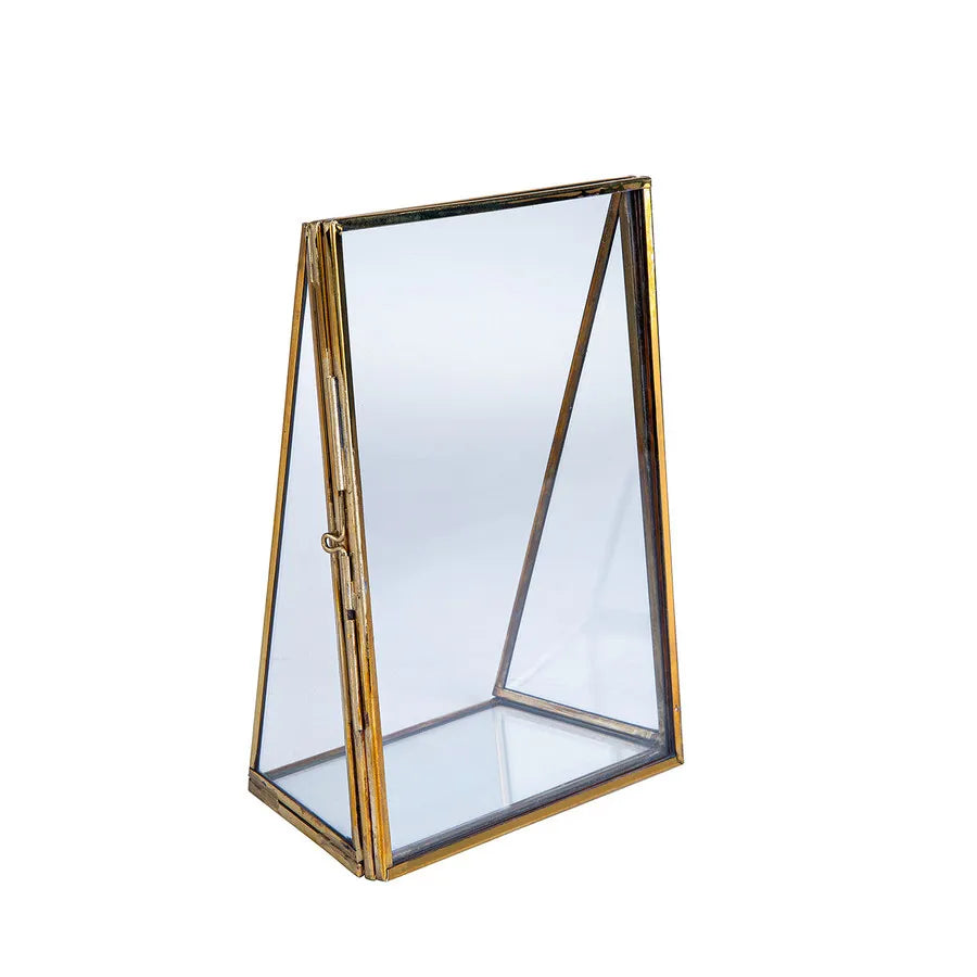 Karaca Line Glass Photo Frame, 18cmx13cm, Gold Transparent