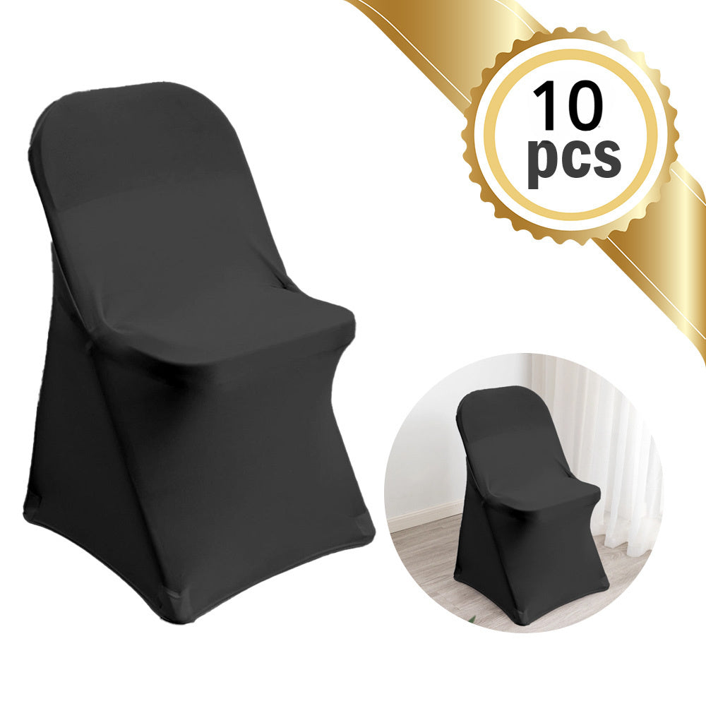 TEMU 10pcs Stretch Spandex Chair Covers - Folding Kitchen Chairs Cover, Universal Washable Slipcovers Protector, Removable Chair Seat Covers, For ,