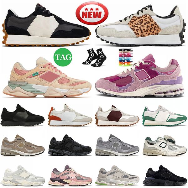 New 2002r 9060 327 Athletic Og Sneakers Running Shoes Mens Women Protection Pack Sea Salt Leopard Rain Cloud Quartz Grey JJJJound 9060s Dhga