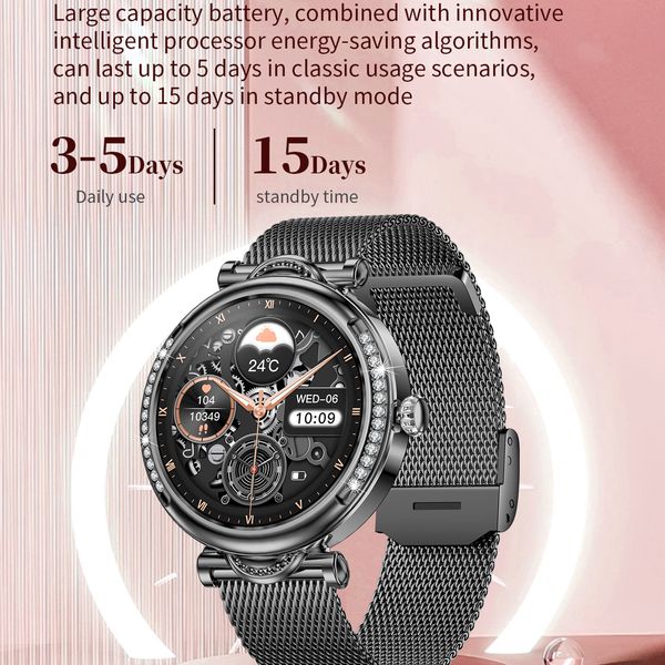 Smart Watch For Women(Receive-Make Call), Ladies Fitness Watch With Female Health Tracking, Waterproof, AI VOICE, Bling Women&#039;s fitness