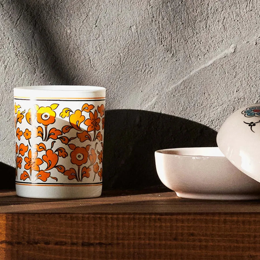 Karaca Home Paye Seljuk Collection Scented Candle, 8cm, White Multi