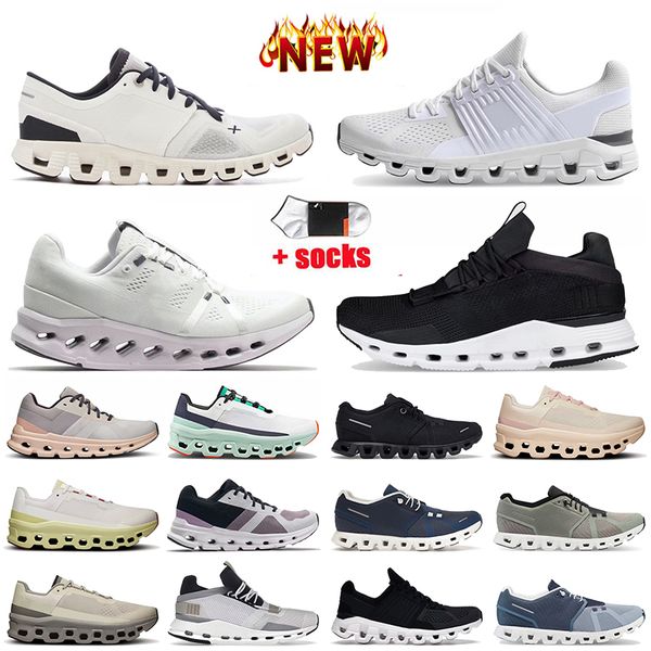 Mulheres homens Nova Monster Designer Running Shoes Shift 5 Pearl Branco Preto Cinzento Surfer Stratus X3 Mesh Treinadores Swift Jogging Run